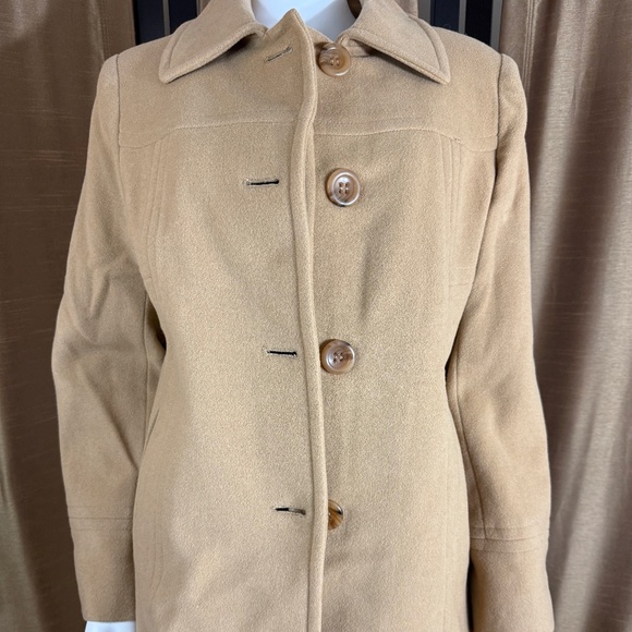 Anne Klein Wool with 4 Button Front Camel Size M - Picture 2 of 16